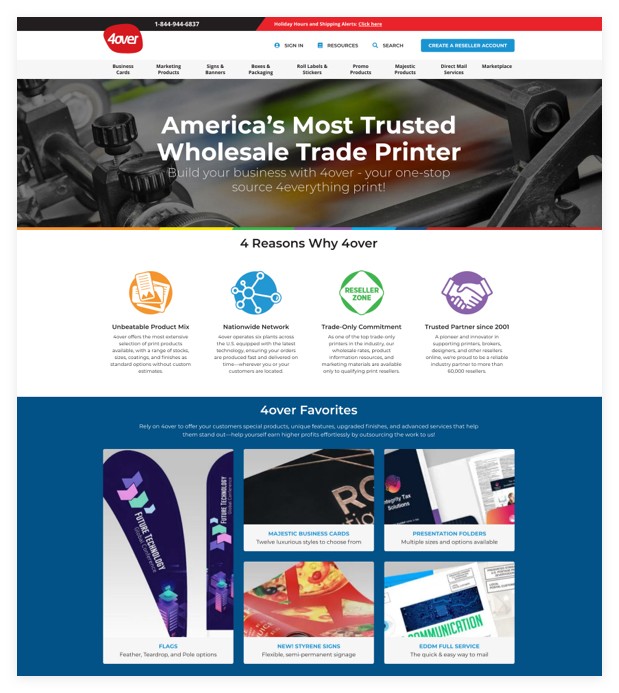 4over's Adobe Commerce Build powered by FindCanary - Homepage