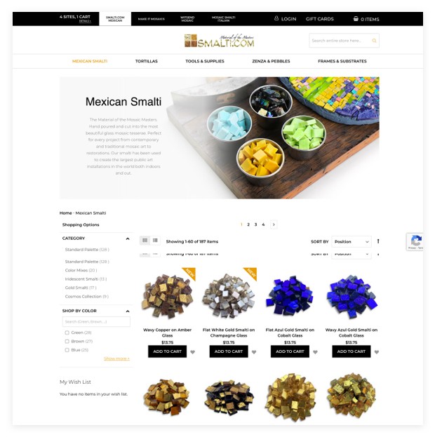 Smalti Mosaic Magento 2 Homepage